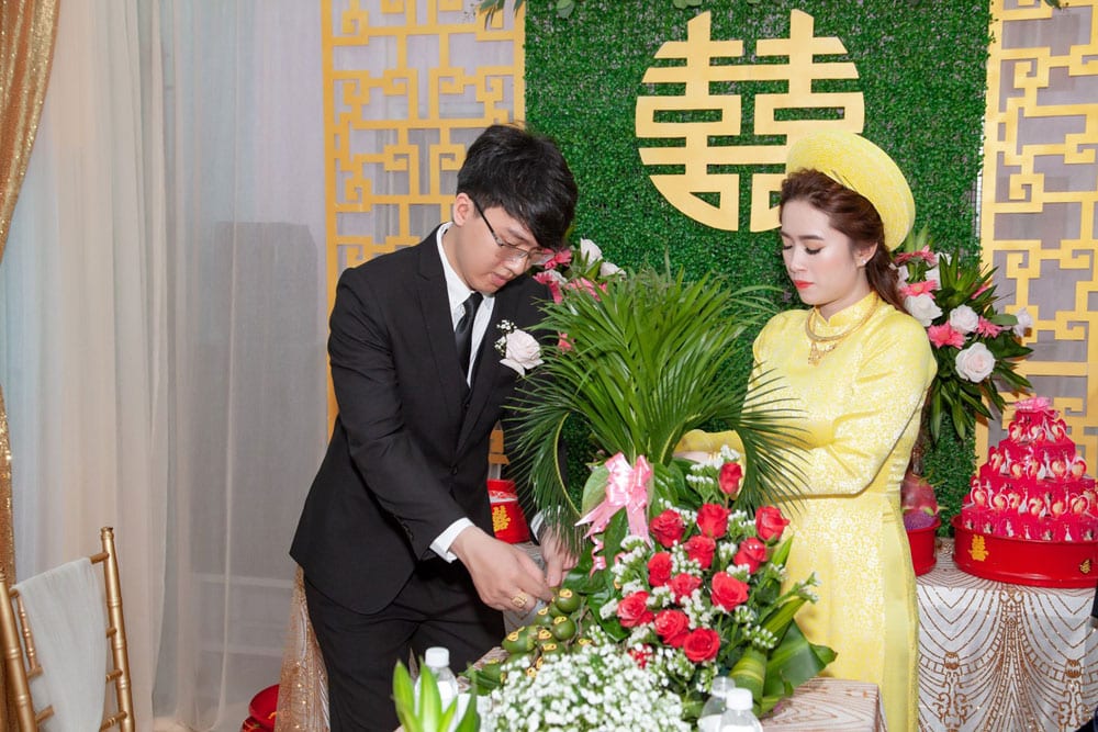 Nghi thức lễ cưới ở nhà gái bao gồm những bước gì? 1 Nghi thức lễ cưới ở nhà gái bao gồm những bước gì